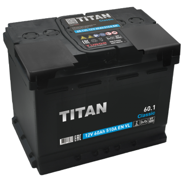 Аккумулятор TITAN Classic 6СТ-60.1 VL