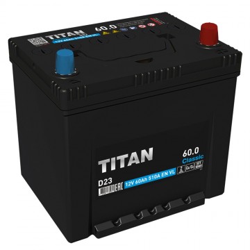 Аккумулятор TITAN Classic D23 6СТ-60.0 VL